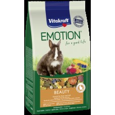 Vitakraft Emotion Beauty - пълноценна супер премиум храна за блестяща козина и здрави зъби, за дългокосмести зайчета 600 гр.